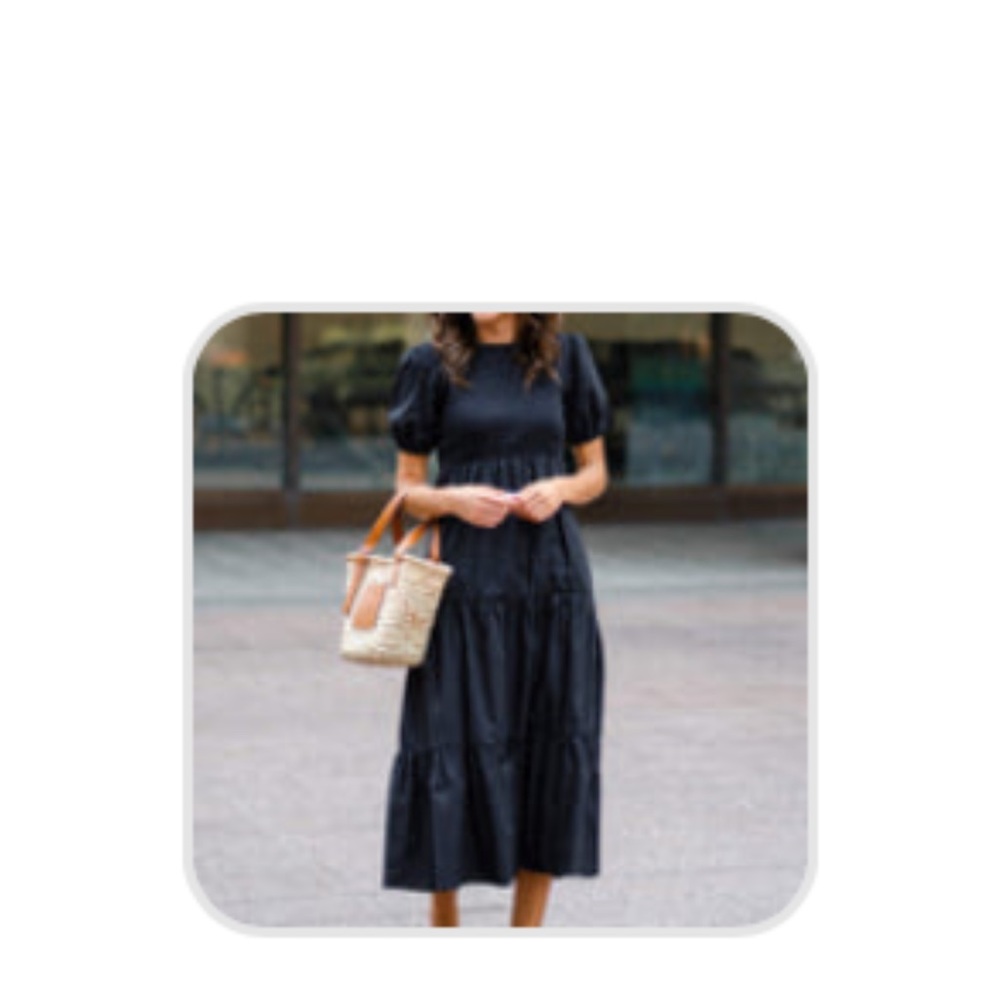 Black midi dress
